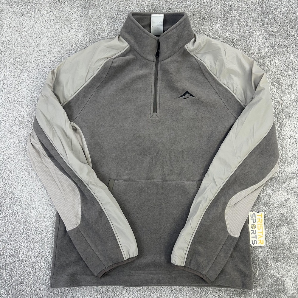 Nike Trail Fleece Pullover Mens Small Polartec Quarter Zip Running FV9962-289
